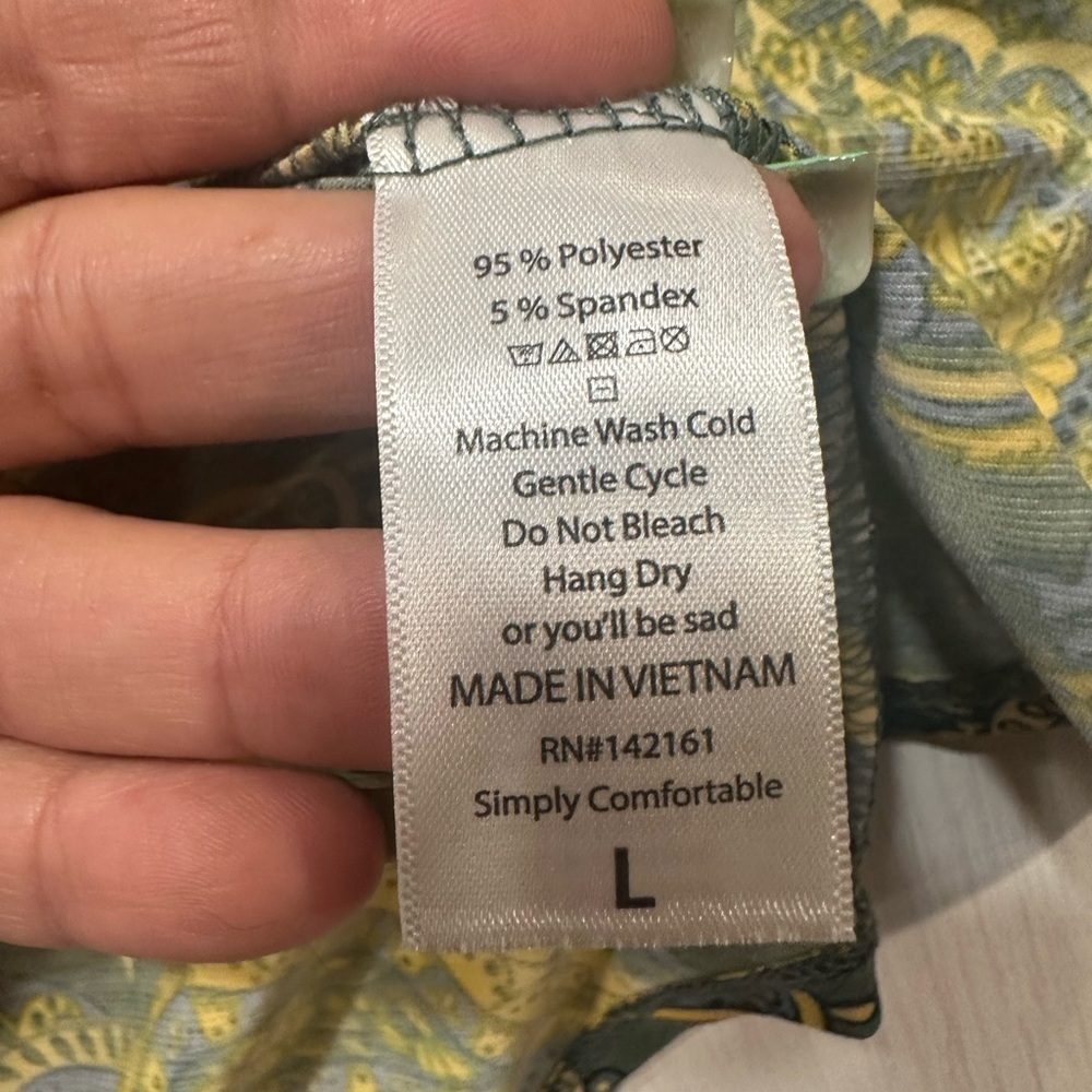 LuLaRoe Lindsay Kimono Cardigan L NWT Green Paisley Floral Open Front Cover Up - Picture 7 of 9